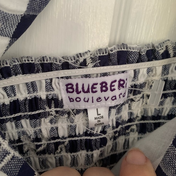 Blueberi Boulevard Navy and White Gingham Sundress - Picture 5 of 13